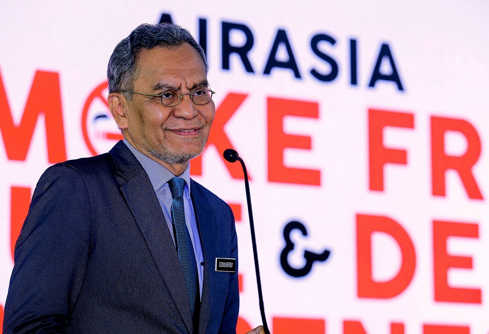 Health Minister Datuk Seri Dzulkefly Ahmad speaks during the launch of AirAsia No Smoking and Dengue Awareness Campaign in Sepang November 11, 2019. u00e2u20acu201d Bernama pic