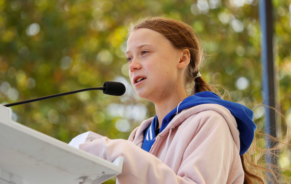 Swedish teen environmental activist Greta Thunberg speaks at a climate change rally in Charlotte, North Carolina, US November 8, 2019. u00e2u20acu201d Reuters pic