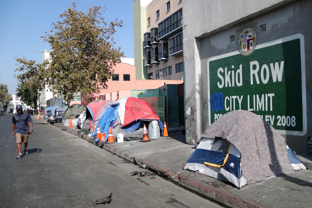 A man walks on Skid Row in Los Angeles, California October 14, 2019. u00e2u20acu2022 Reuters pic