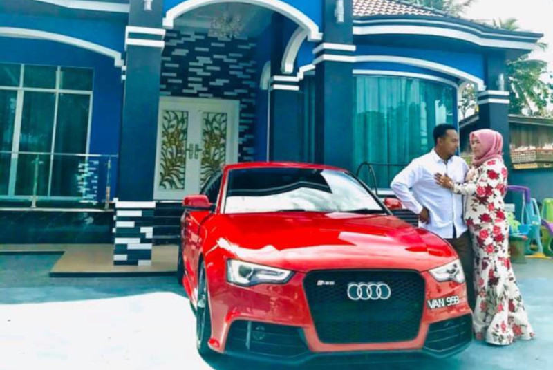 Nur Amyza bought a striking red Audi A3 for her husband as a reward for his hard work in growing their business. u00e2u20acu201d Picture from Facebook/nuramyza.amy