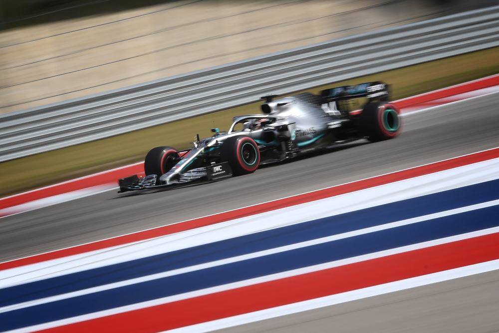 Lewis Hamilton driving the Mercedes AMG Petronas F1 Team Mercedes W10 races before finishing fifth fastest during the third practice session of the F1 Grand Prix of USA at Circuit of The Americas in Austin, Texas November 2, 2019. u00e2u20acu201d AFP pic 