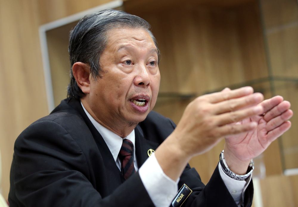 Investment, Industry and Regional Development Committee chairman Datuk Seri Mohammad Nizar Jamaluddin speaks during a press conference in Ipoh November 6, 2019. u00e2u20acu2022 Picture by Farhan Najib  