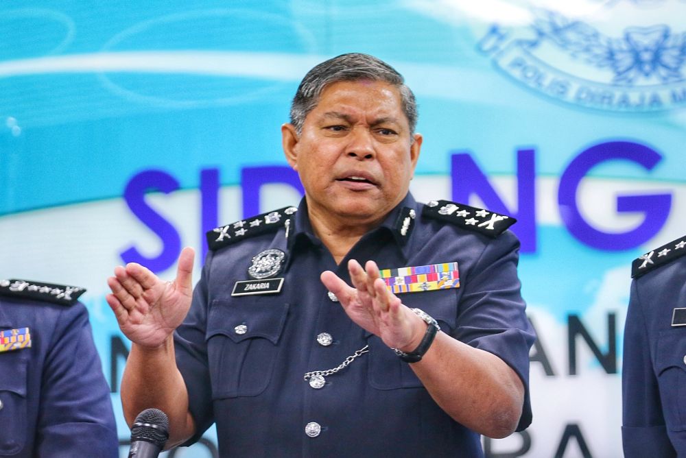 Commercial Crime Investigation Department director Datuk Seri Mohd Zakaria Ahmad speaks during a press conference in Kuala Lumpur November 14, 2019. u00e2u20acu201d Picture by Ahmad Zamzahuri