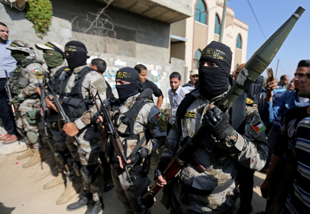 Palestinian Islamic Jihad militants take part in the funeral of their comrade in the southern Gaza Strip November 14, 2019. u00e2u20acu201d Reuters pic 