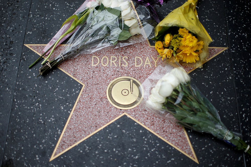 Flowers are pictured by the star of late actor Doris Day on the Hollywood Walk of Fame in Los Angeles, California May 13, 2019. u00e2u20acu201d Reuters pic