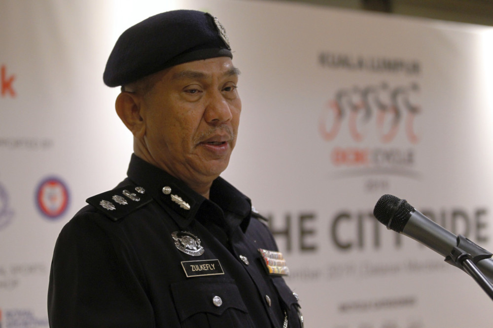 Kuala Lumpur Traffic Investigation and Enforcement head ACP Zulkefly Yahya at the launch of the OCBC Cycle KL 2019 in Kuala Lumpur November 15, 2019. u00e2u20acu201d Bernama pic 