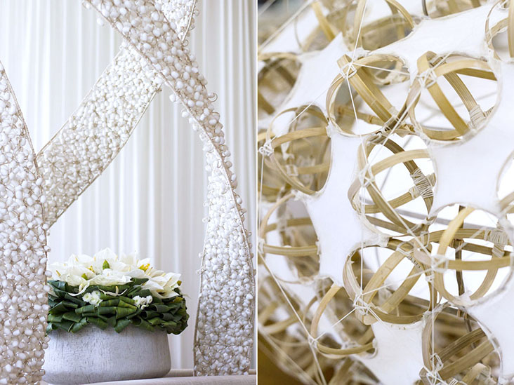 White textures and sunlight make for a clean décor