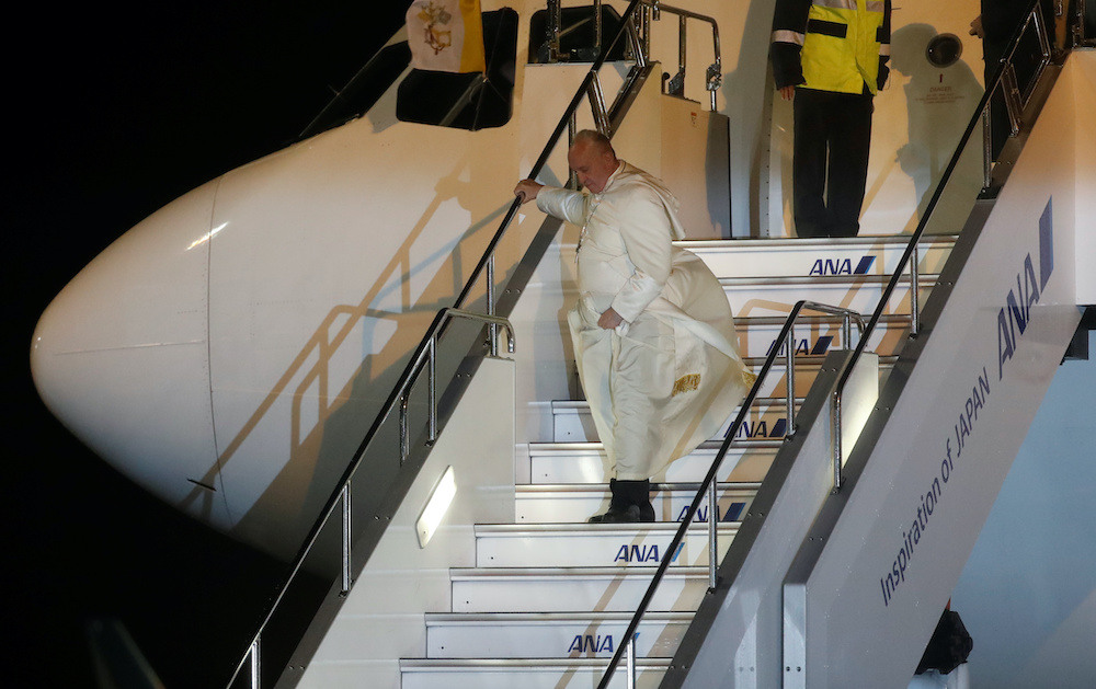 Pope Francis arrives at Haneda Airport in Tokyo, Japan, November 23, 2019. u00e2u20acu201d Reuters 