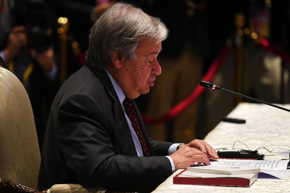 UN Secretary-General Antonio Guterres speaks during the 10th Asean-UN Summit in Bangkok November 3, 2019, on the sidelines of the 35th Association of South-east Asian Nations Summit. u00e2u20acu201d AFP pic 