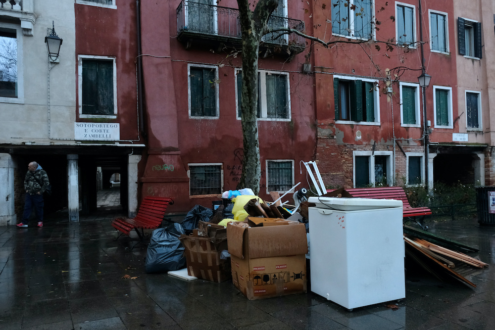 Waste from flooded households piled in the street caused by days of severe flooding in Venice, Italy, November 16, 2019. u00e2u20acu201d Reuters picnn