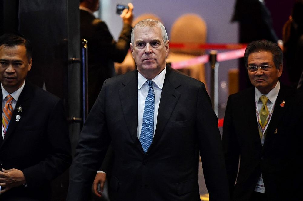 Britain's Prince Andrew, Duke of York arrives for an investment summit in Bangkok November 3, 2019. u00e2u20acu201d AFP pic