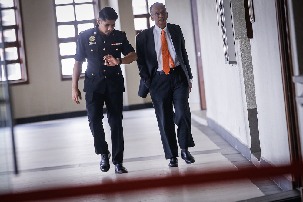 Former Auditor-General Tan Sri Ambrin Buang is seen at the Kuala Lumpur Court Complex, November 27, 2019. u00e2u20acu2022 Picture by Hari Anggara