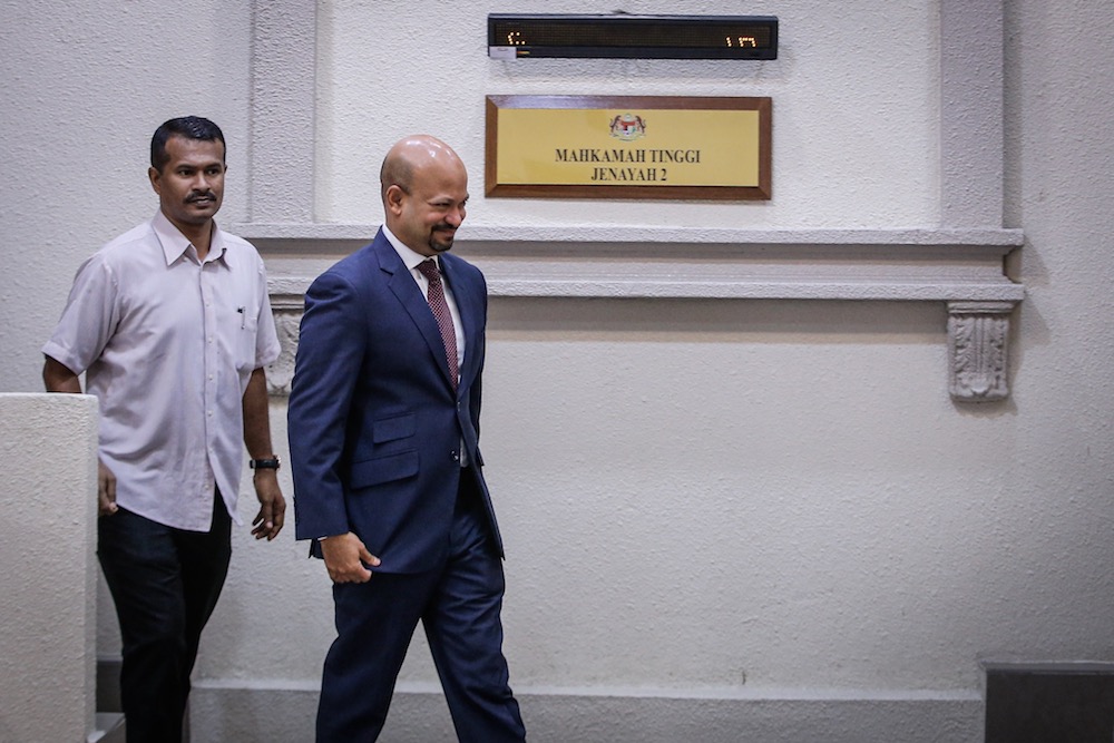 Former 1MDB CEO, Arul Kanda Kandasamy, is pictured at the Kuala Lumpur Courts Complex November 18, 2019. — Picture by Hari Anggara