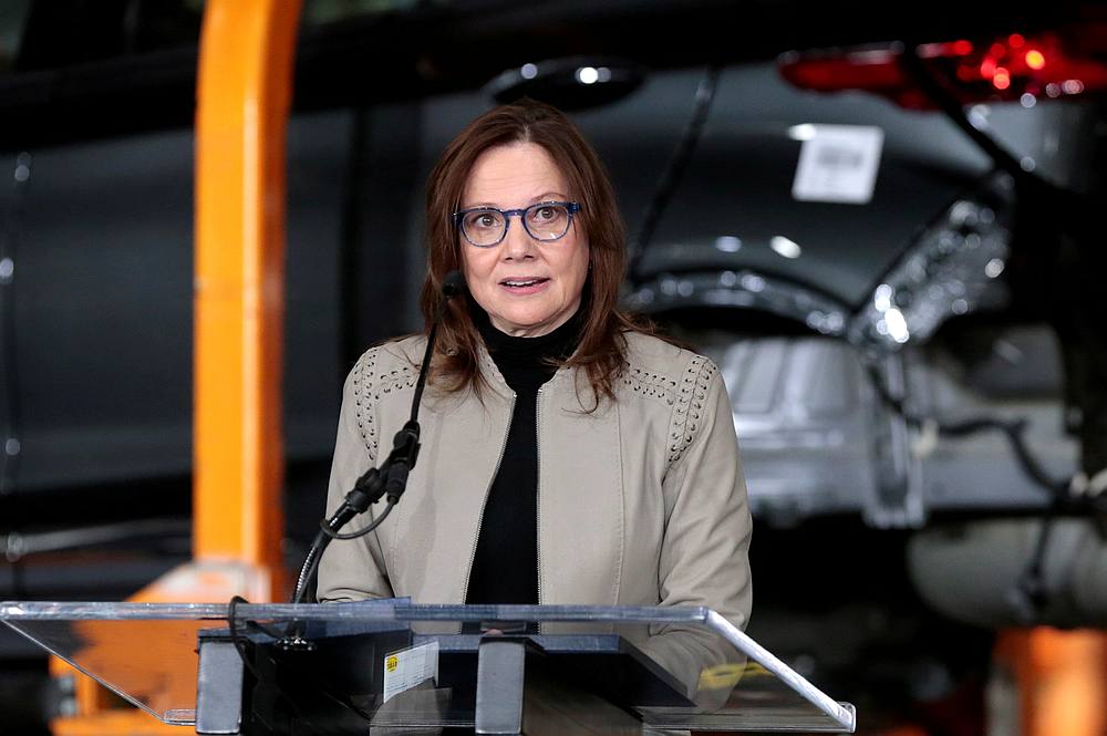 General Motors CEO Mary Barra making an announcement at the GM Orion Assembly Plant in Lake Orion, Michigan March 22, 2019. u00e2u20acu201d Reuters pic