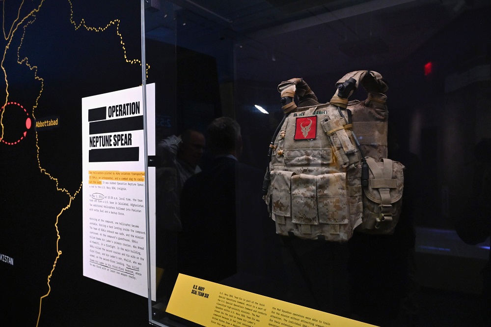 A view of items on display are seen during the ‘Revealed: The Hunt for Bin Laden’ exhibition at the National 9/11 Memorial Museum in New York November 7, 2019. — AFP pic