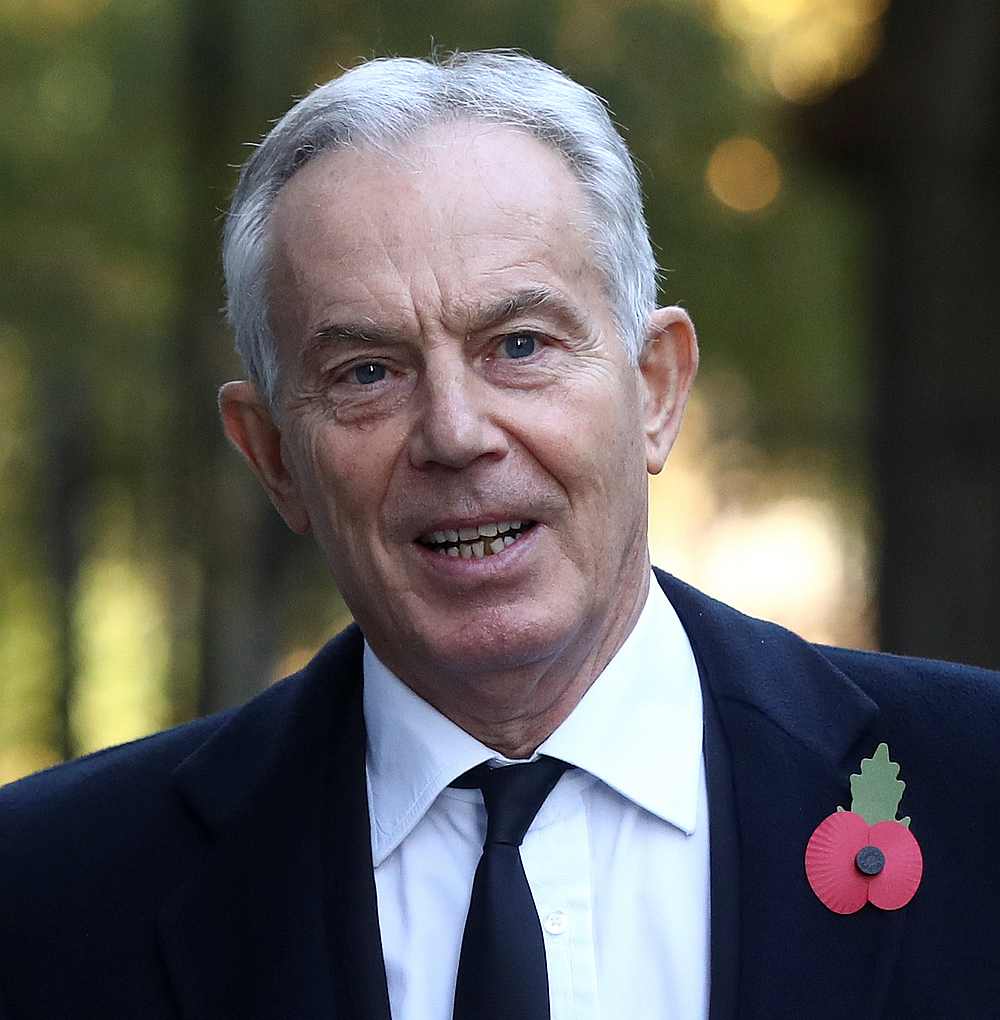 Britain's former Prime Minister Tony Blair at the National Service of Remembrance at The Cenotaph in Westminster, London November 10, 2019. u00e2u20acu201d Reuters pic