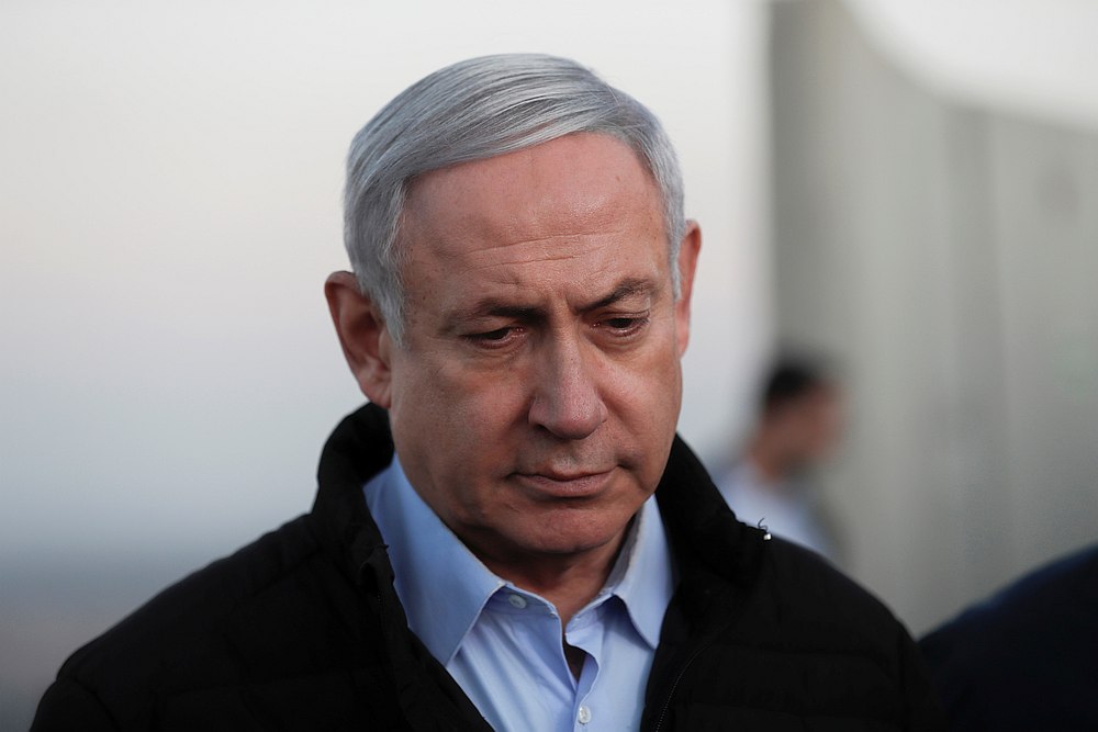 Israeli Prime Minister Benjamin Netanyahu visits an Israeli army base in the Israeli-occupied Golan Heights, November 24, 2019. u00e2u20acu201d Atef Safadi/Pool via Reuters