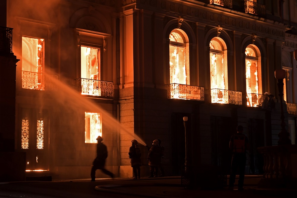 A massive fire engulfed the National Museum in Rio de Janeiro, one of Brazilu00e2u20acu2122s oldest, on September 2, 2018. u00e2u20acu201d AFP pic         