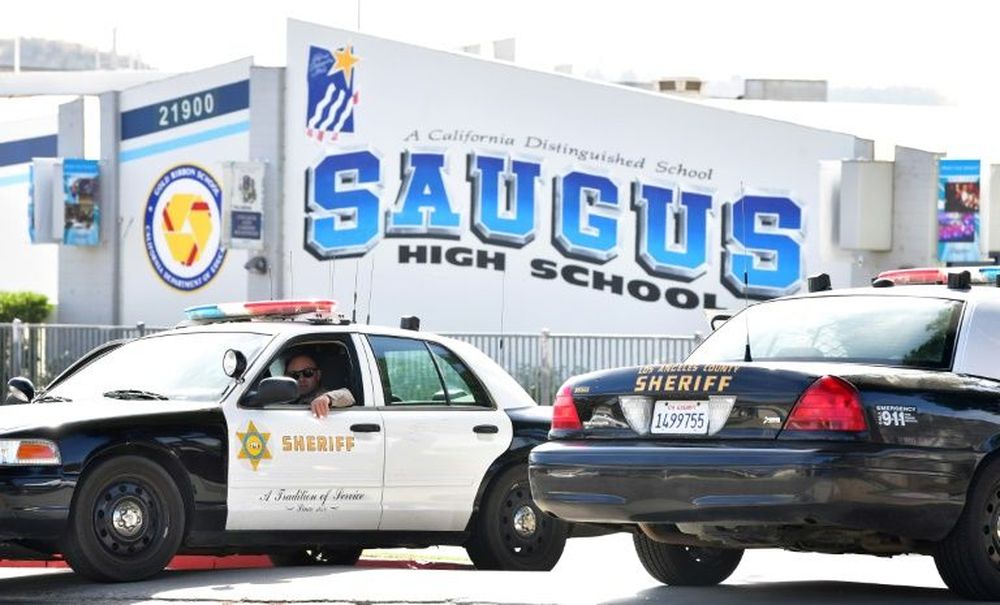The shooting at Saugus High School in Santa Clarita left three people dead, including the shooter, and three wounded. u00e2u20acu201d AFP pic