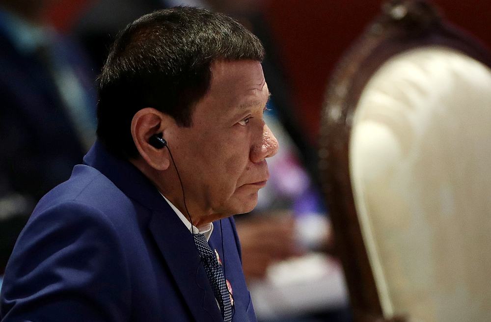 Philippine President Rodrigo Duterte at a plenary session during a regional summit in Bangkok November 2, 2019. u00e2u20acu201d Reuters pic
