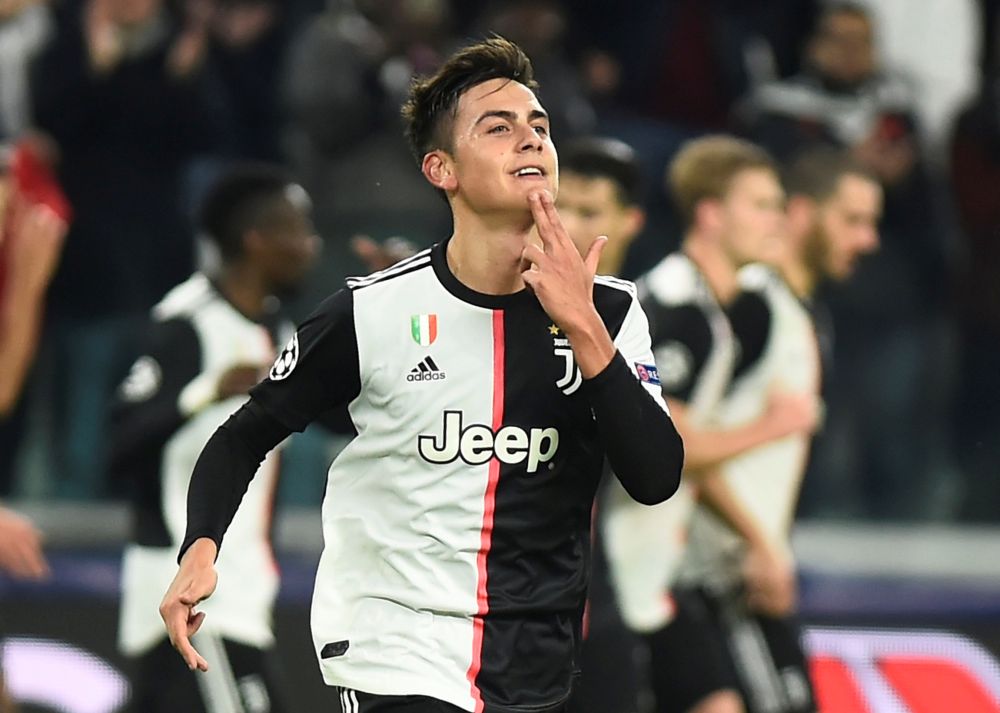 Juventus' Paulo Dybala celebrates scoring their first goal against Atletico Madrid. u00e2u20acu201d Reuters pic