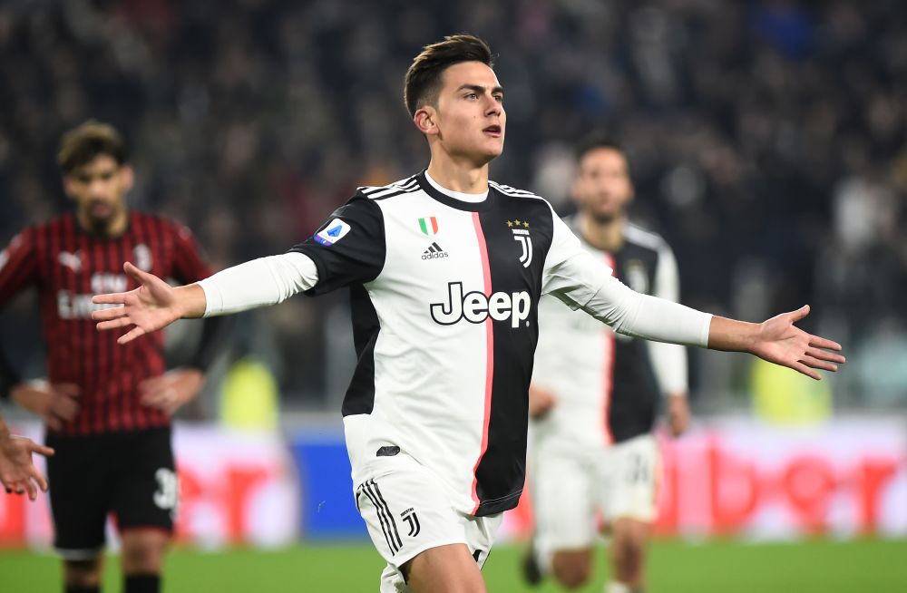 Juventus' Paulo Dybala celebrates scoring their first goal against AC Milan. u00e2u20acu201d Reuters pic