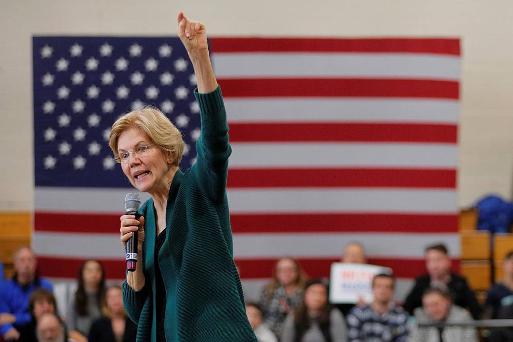 Democratic 2020 US presidential candidate Senator Elizabeth Warren speaks at a campaign town hall meeting in Manchester, New Hampshire November 23, 2019. u00e2u20acu201d Reuters pic