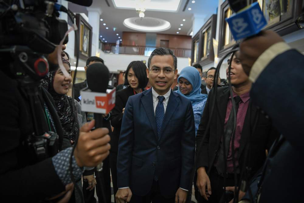 Lembah Pantai MP Fahmi Fadzil is pictured in Parliament on November 19, 2019. u00e2u20acu2022 Picture by Hari Anggara