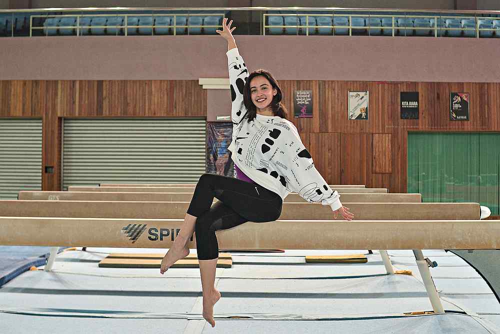 As a kid, Farah used to love jumping around the playground near her home, so it seems that being a gymnast was always deeply rooted in her. — Picture by Shafwan Zaidon