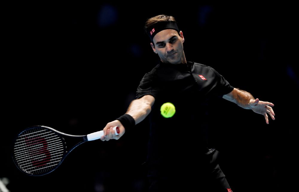 Switzerland's Roger Federer in action during his group stage match against Austria's Dominic Thiem. u00e2u20acu201d Reuters pic