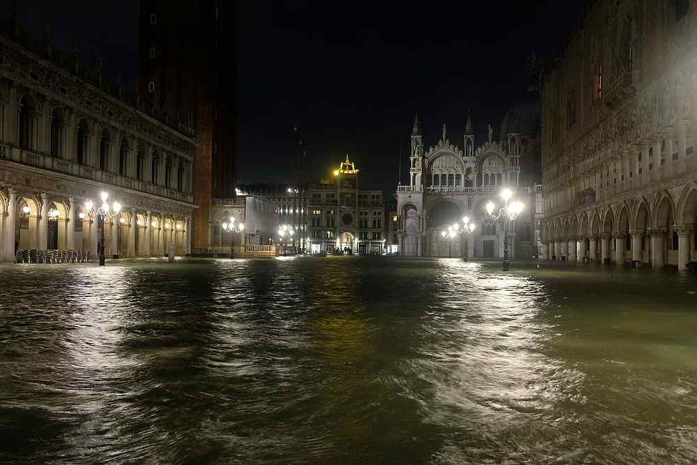 A flooded St Mark's Square during a period of seasonal high water in Venice, Italy November 12, 2019. u00e2u20acu201d Reuters pic