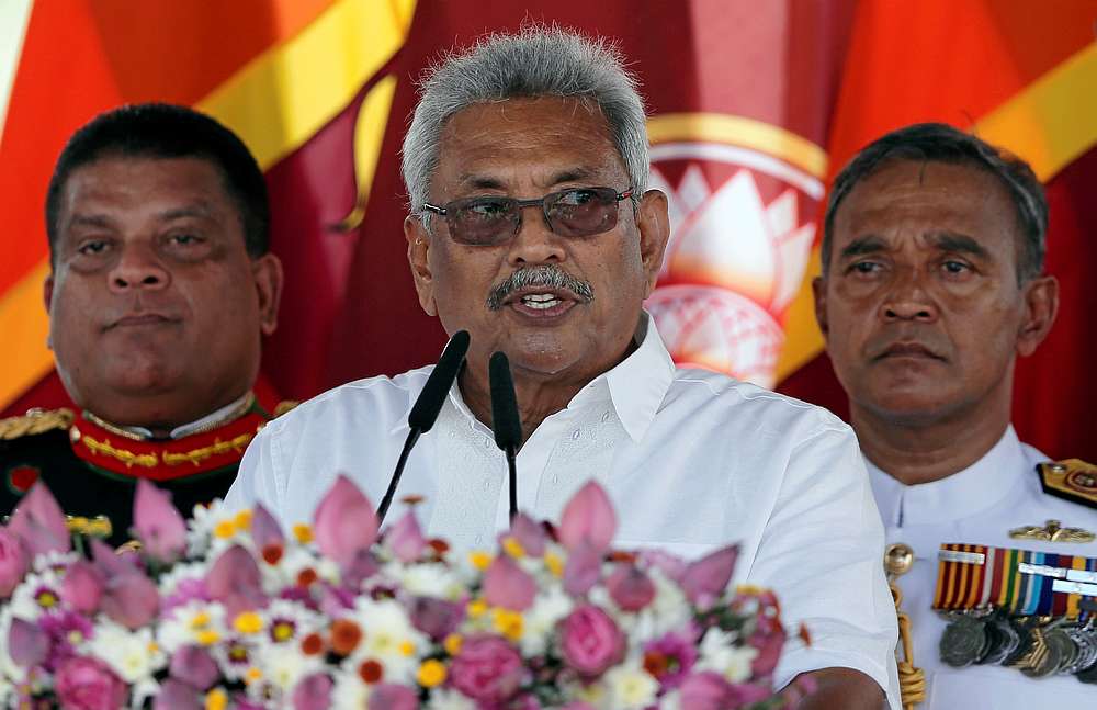 Sri Lanka's President-elect Gotabaya Rajapaksa addresses the nation at the presidential swearing-in in Anuradhapura November 18, 2019. u00e2u20acu201d Reuters pic