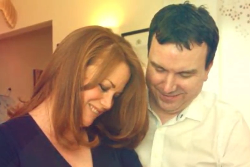 Image of the Griffiths, Kate and Andrew, from the YouTube video: Andrew Griffiths resigns over 'vulgar' sexting expose.