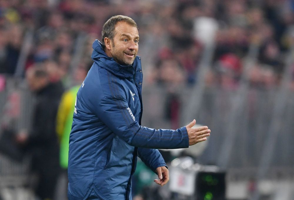 Bayern Munich interim coach Hansi Flick gestures to his team during the match against Borussia Dortmund at the Allianz Arena November 9, 2019. u00e2u20acu201d Reuters pic