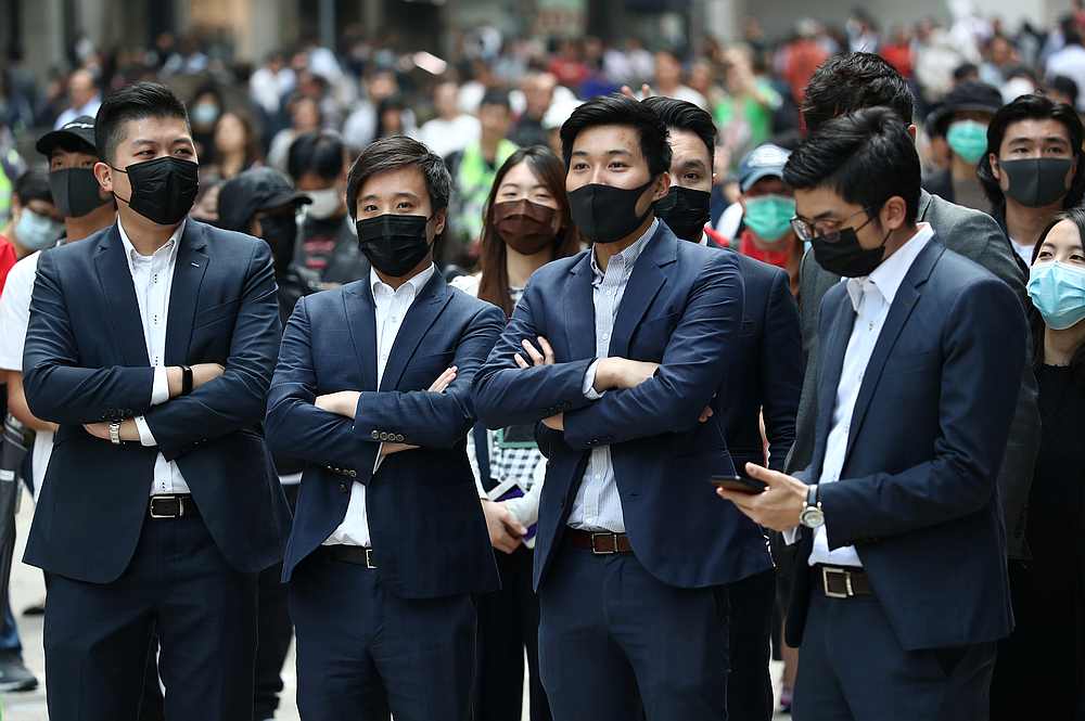 Anti-government demonstrators attend a protest in Central, Hong Kong November 14, 2019. u00e2u20acu201d Reuters pic