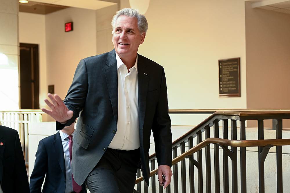 US House Minority Leader Kevin McCarthy waves to visitors on Capitol Hill in Washington October 28, 2019. u00e2u20acu201d Reuters pic