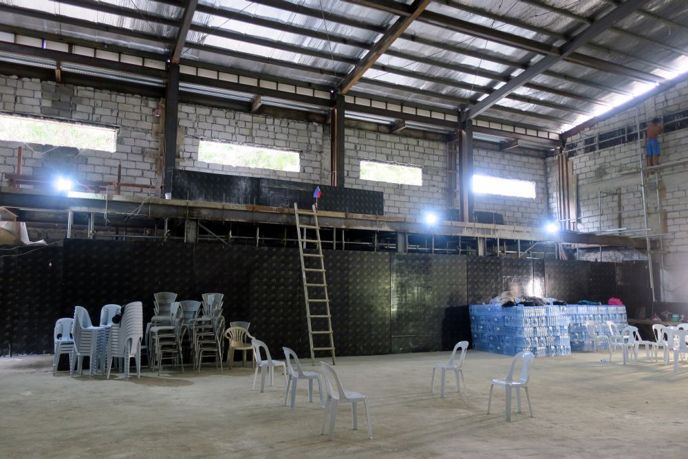Chairs are stacked inside an unfinished structure, formerly the media centre for football at the South-east Asian Games, in Rizal Memorial Stadium, Manila November 26, 2019. u00e2u20acu201d Reuters pic