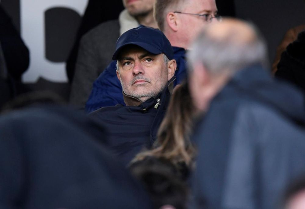 Jose Mourinho in the stands before the Premier League match  Fulham v Everton at Craven Cottage, London, April 13, 2019. u00e2u20acu201d Action Images via Reuters