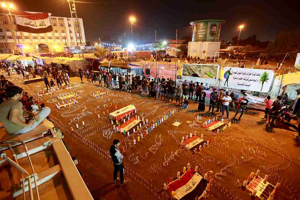 Demonstrators prepare to light up candles for the people killed during anti-government protests in Iraq, in the holy city of Najaf November 3, 2019.  u00e2u20acu201d Reuters pic
