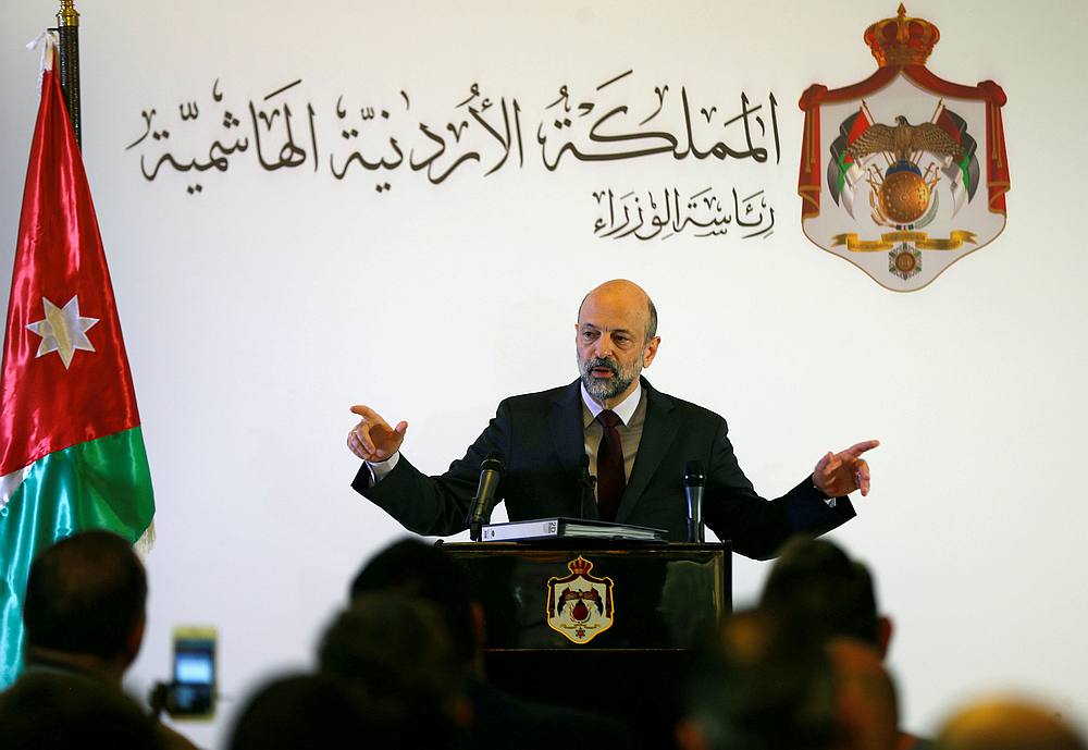 Jordan's Prime Minister Omar al-Razzaz speaks during a news conference in Amman April 9, 2019. u00e2u20acu201d Reuters pic