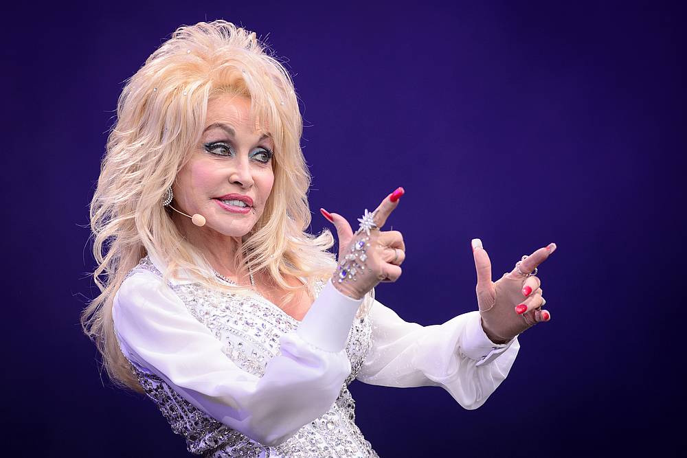 US country music singer Dolly Parton performs on the Pyramid Stage during the Glastonbury Festival of Music and Performing Arts. u00e2u20acu201d AFP pic