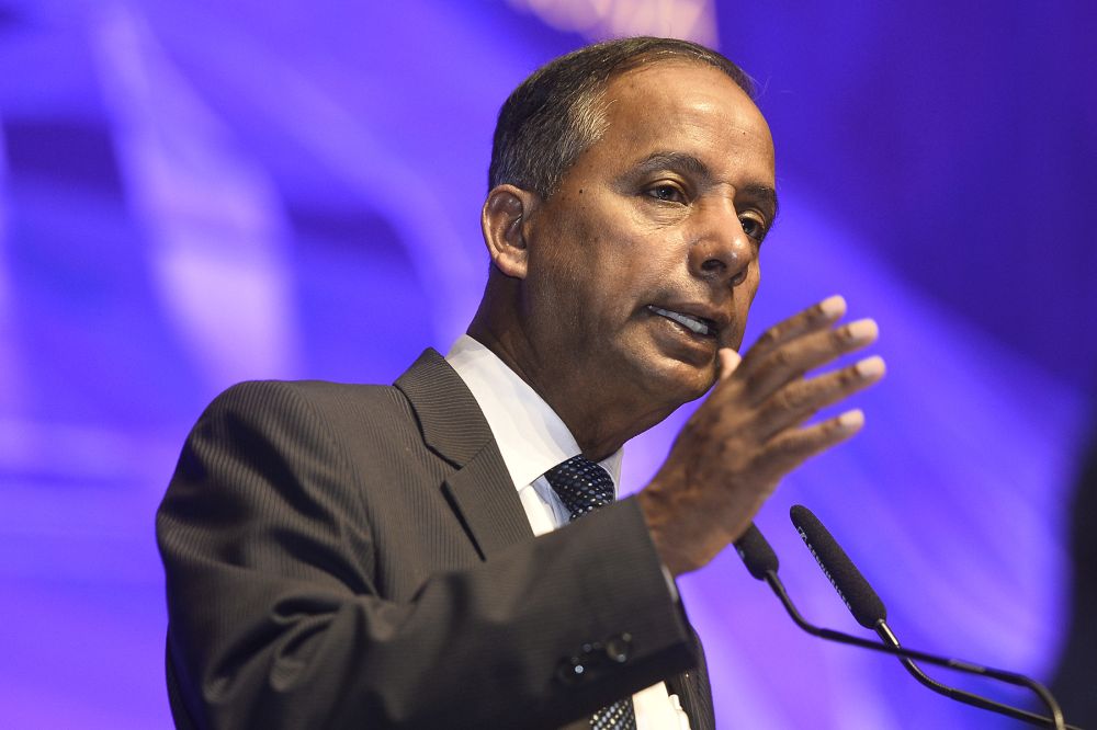 Human Resources Minister M. Kulasegaran gives a speech at the Putrajaya International Convention Centre November 19, 2019. u00e2u20acu201d Picture by Miera Zulyana