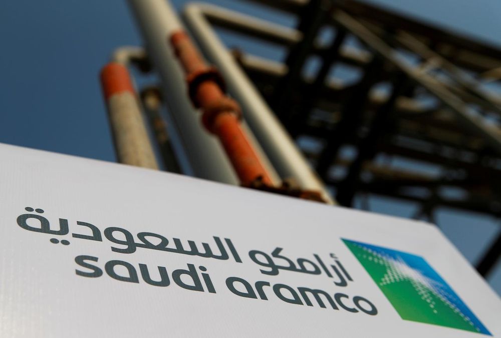 The Saudi Aramco logo is pictured at the companyu00e2u20acu2122s oil facility in Abqaiq, Saudi Arabia, October 12, 2019. u00e2u20acu201d Reuters pic