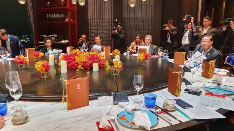 Foreign Minister Datuk Saifuddin Abdullah attends a working dinner for Asean foreign ministers ahead of the 35th Asean Summit in Bangkok November 1, 2019. u00e2u20acu2022 Picture via Facebook