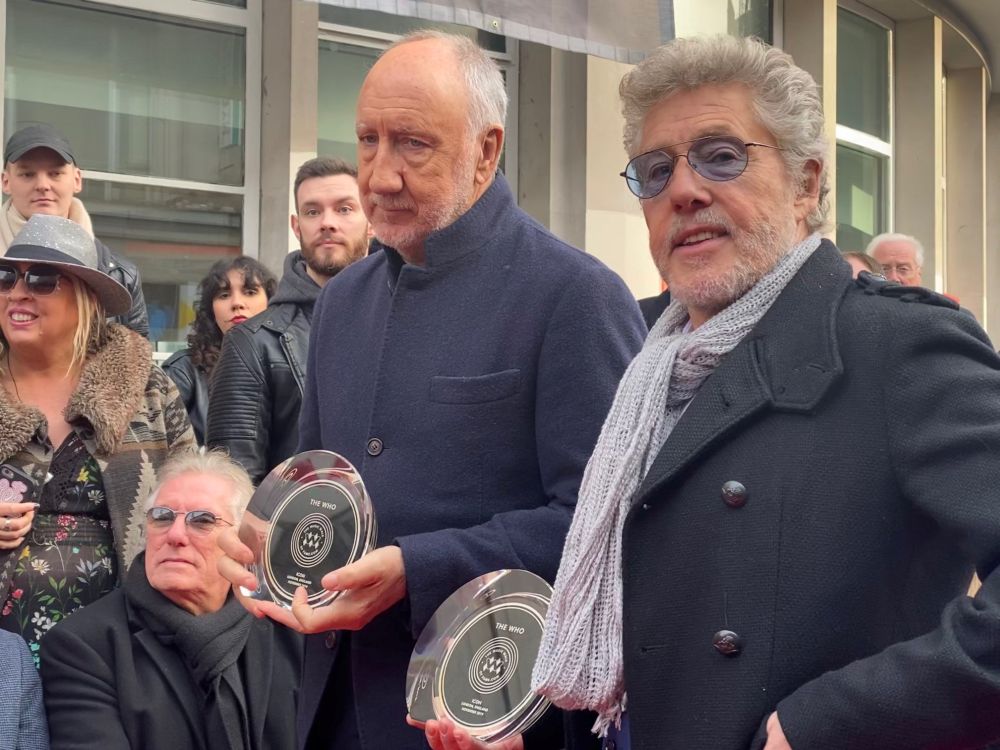 Pete Townshend and Roger Daltrey of The Who attend the unveiling of the founding stone of the new Music Walk of Fame in London November 19, 2019. u00e2u20acu201d Reuters picnn