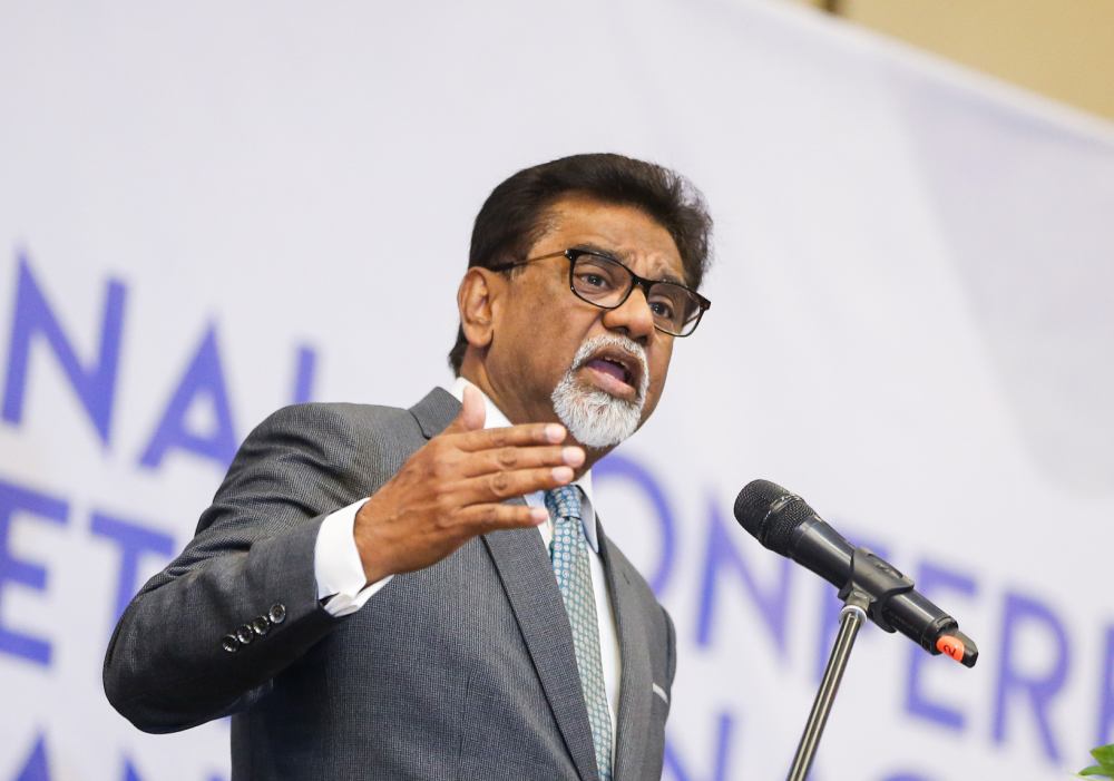 Water, Land and Natural Resources Minister Datuk Dr Xavier Jayakumar speaks at the International Conference on Dam Safety Management and Engineering in George Town November 19, 2019. u00e2u20acu2022 Picture by Sayuti Zainudin