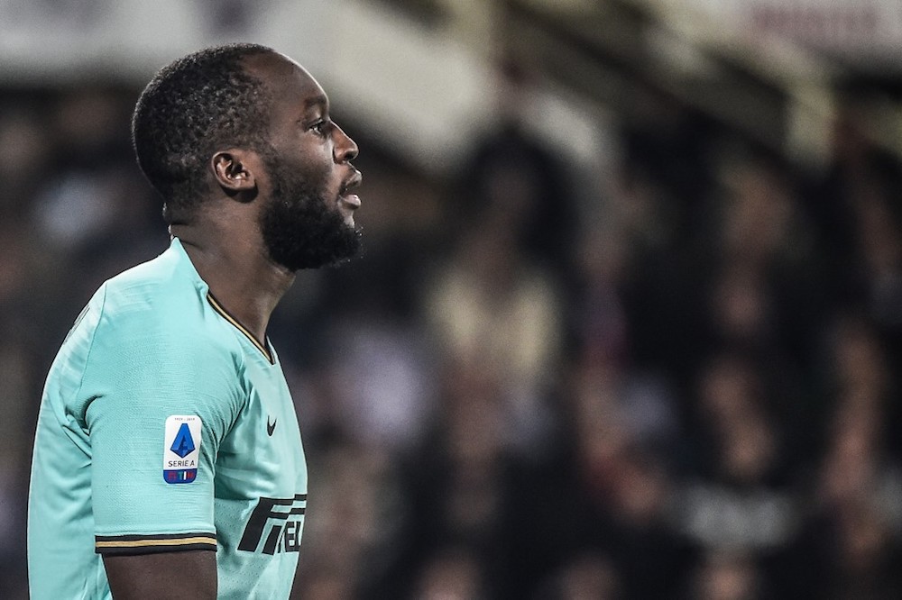 Inter Milanu00e2u20acu2122s Romelu Lukaku reacts during the Serie A match with Fiorentina at the Artemio-Franchi stadium in Florence December 15, 2019. u00e2u20acu201d AFP pic