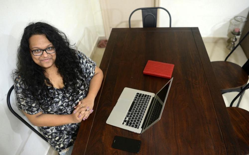 Budding entrepreneur Vandita Morarka rents nearly everything she needs for her office. — AFP pic