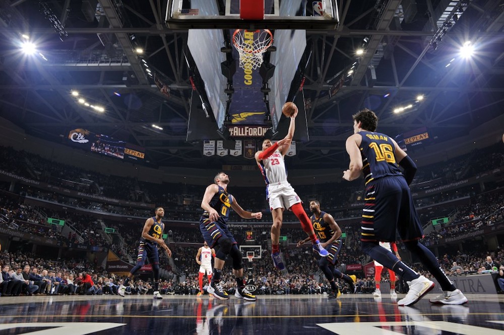 Blake Griffin of the Detroit Pistons shoots the ball during the game against the Cleveland Cavaliers at Rocket Mortgage FieldHouse in Cleveland, Ohio December 3, 2019. u00e2u20acu201d AFP pic