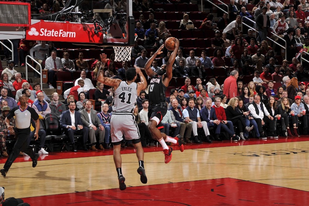 James Harden of the Houston Rockets drives to the basket against the San Antonio Spurs at the Toyota Centre in Houston, Texas December 16, 2019. u00e2u20acu201d AFP pic